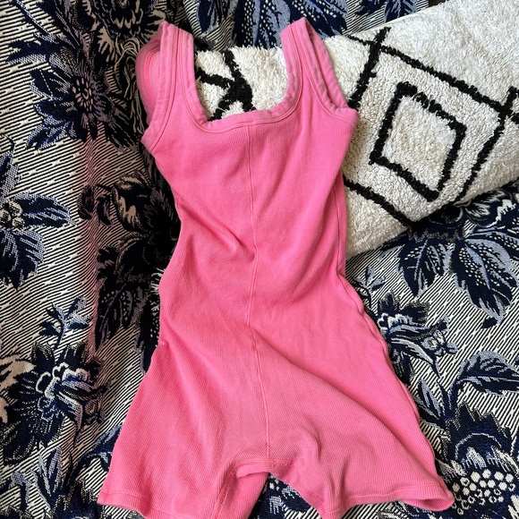 Skims Cotton Rib Onesie in Sugar Pink - Picture 2 of 4